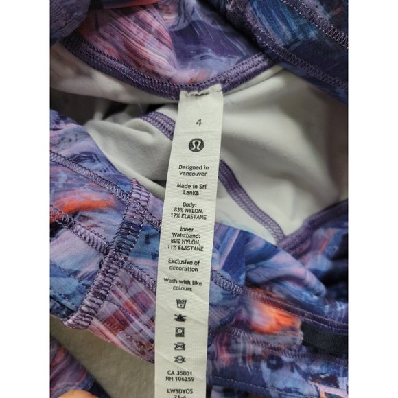 EUC Lululemon Base Pace High Rise Running Tight Sz 4 Atmospheric Purple Nulux - Picture 6 of 11